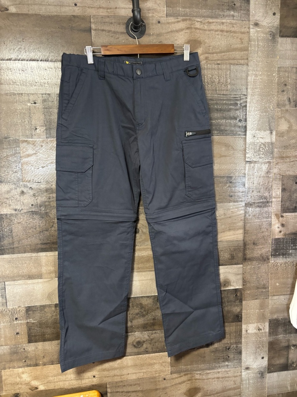 BC Clothing Men's Cargo Convertible Pants - Charcoal Gray Med
